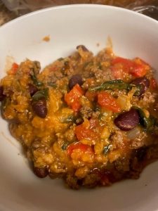 Lentils added to chili packs a high fiber punch. Chili with Lentils